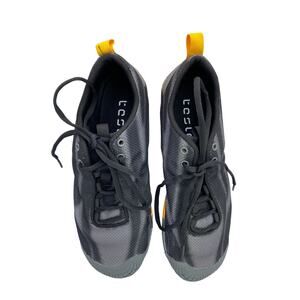 TSLA Bare Trek Minimalist Trail Shoes Size 8 Black & Gray Lace-Up Sneakers NWOT